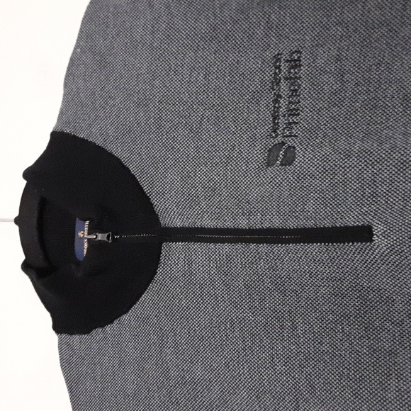 Brooks Brothers sweater pullover cardigan wool men black XL soft casual office - Picture 2 of 7